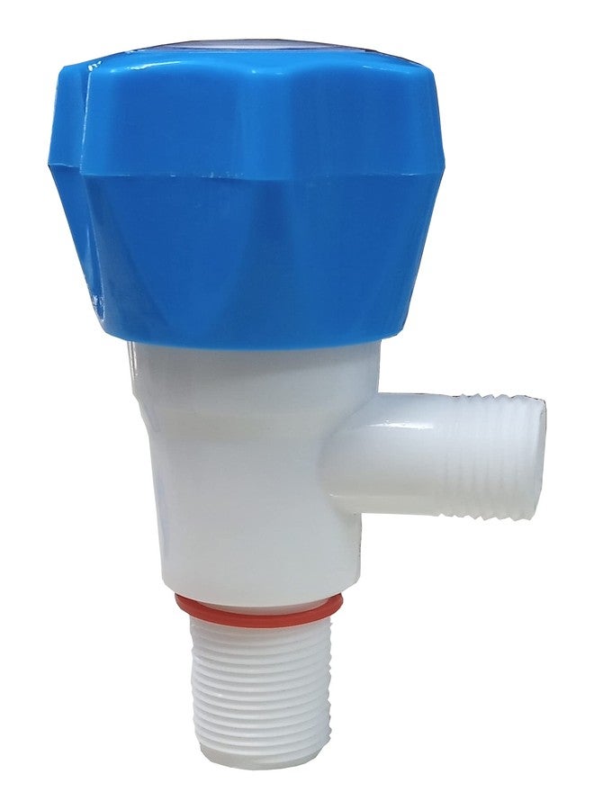 Droptech PVC Plastic Angle Cock/Valve for,Bathroom, Wash Basins Angle Valve- (Size-1/2", 15 mm)(Color-Blue) Pack of 10 - Image 4